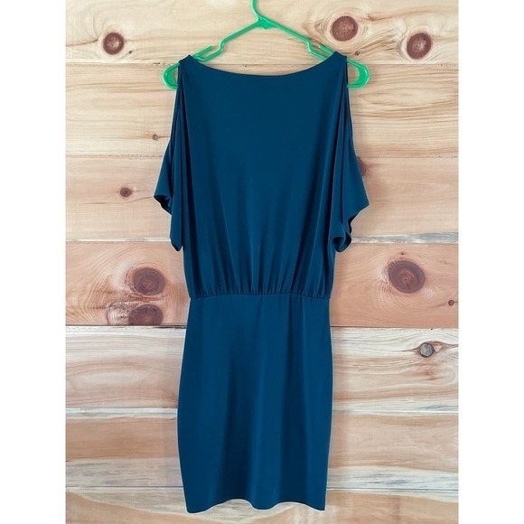 Women's Moda International Dark teal Dress. Size XS. Open Shoulders. - Picture 3 of 3
